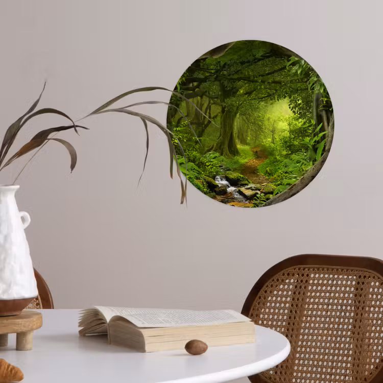 Behangcirkel - Jungle - Groen - Natuur - Tropisch - Planten — 4