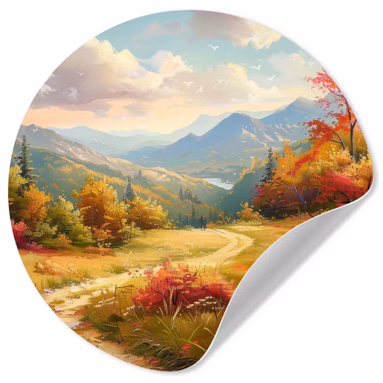 Behangcirkel - Landschap - Illustratie - Natuur — 1