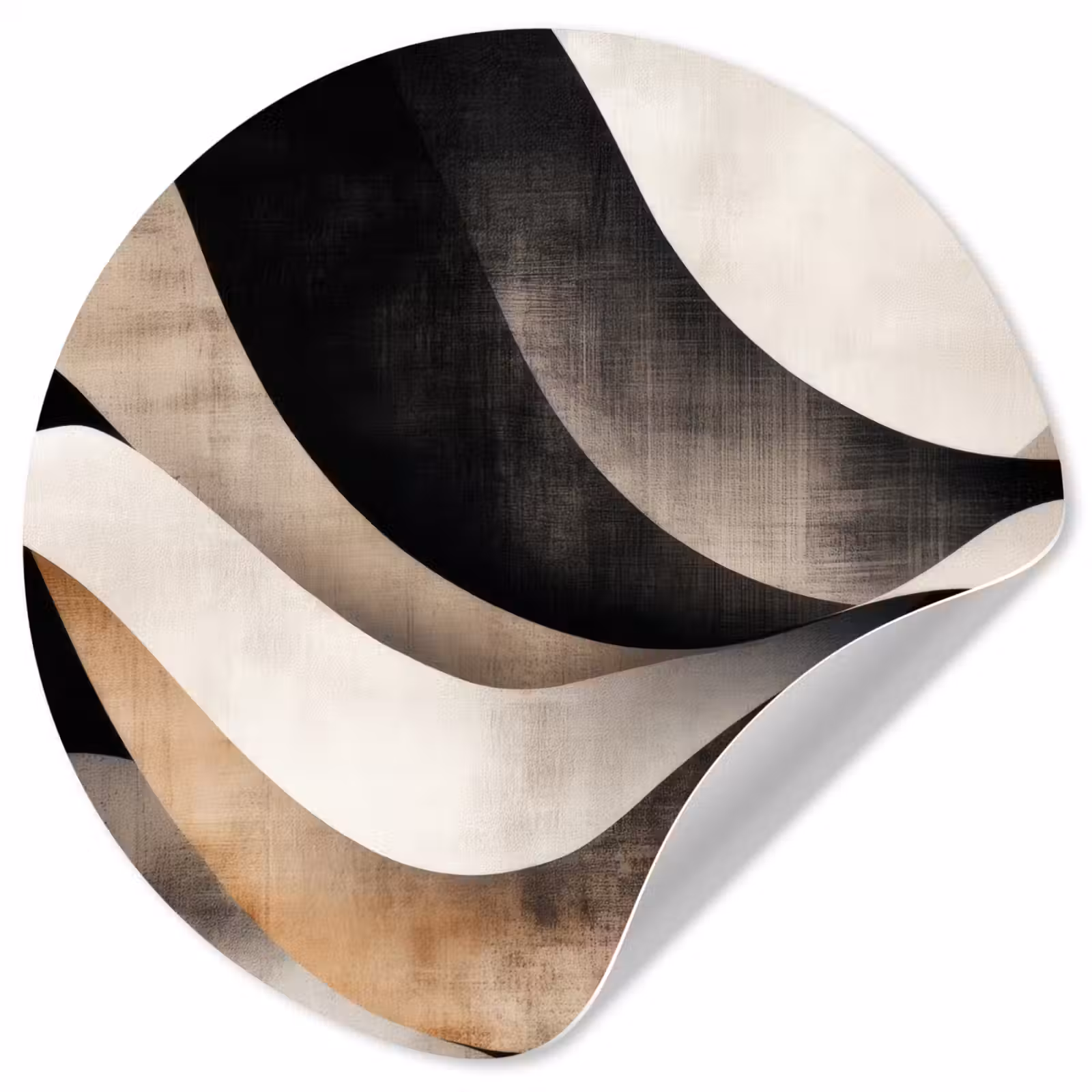 Behangcirkel - Abstract - Golven - Zwart - Verweerd — 1