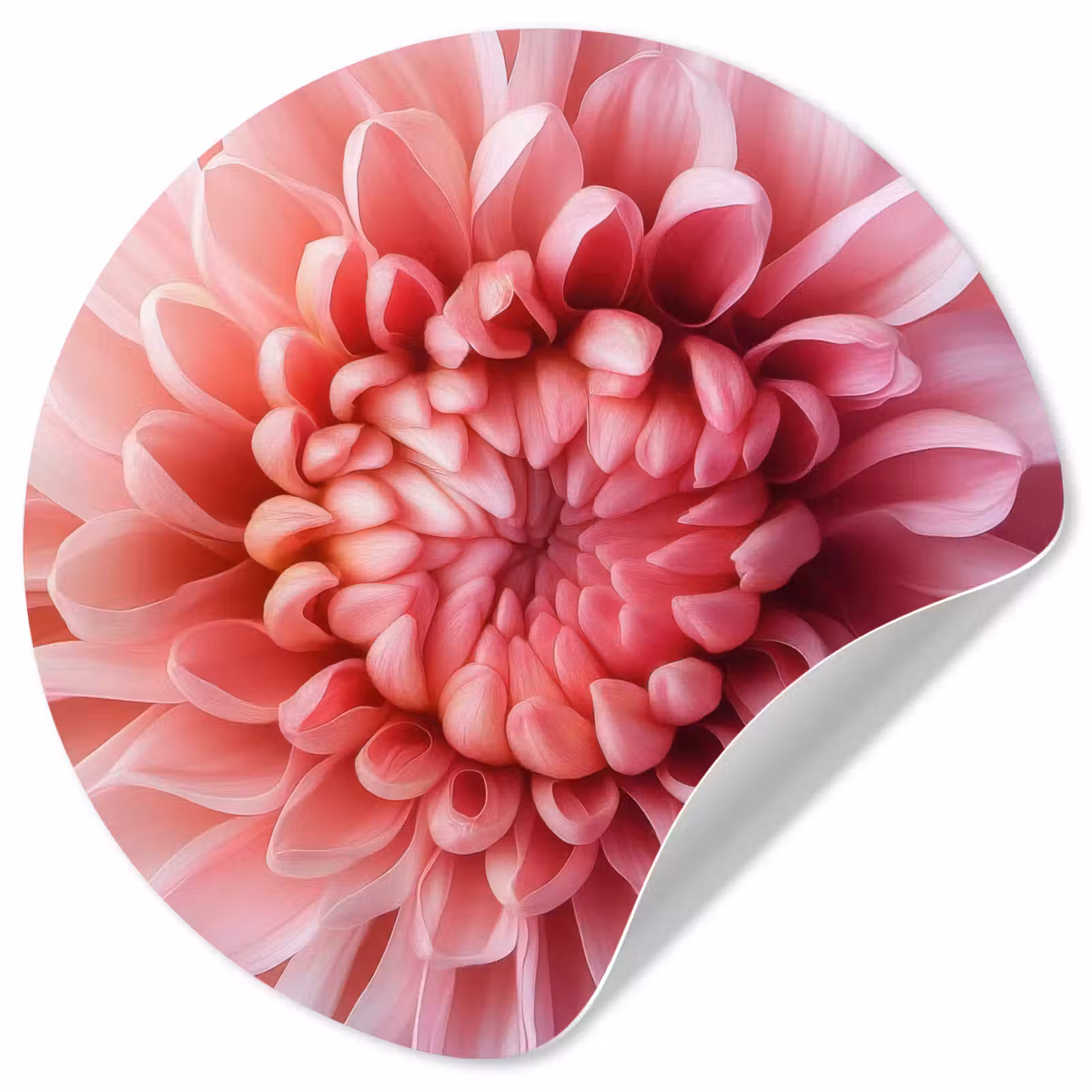 Behangcirkel - Dahlia - Bloem - Close up - Roze — 1