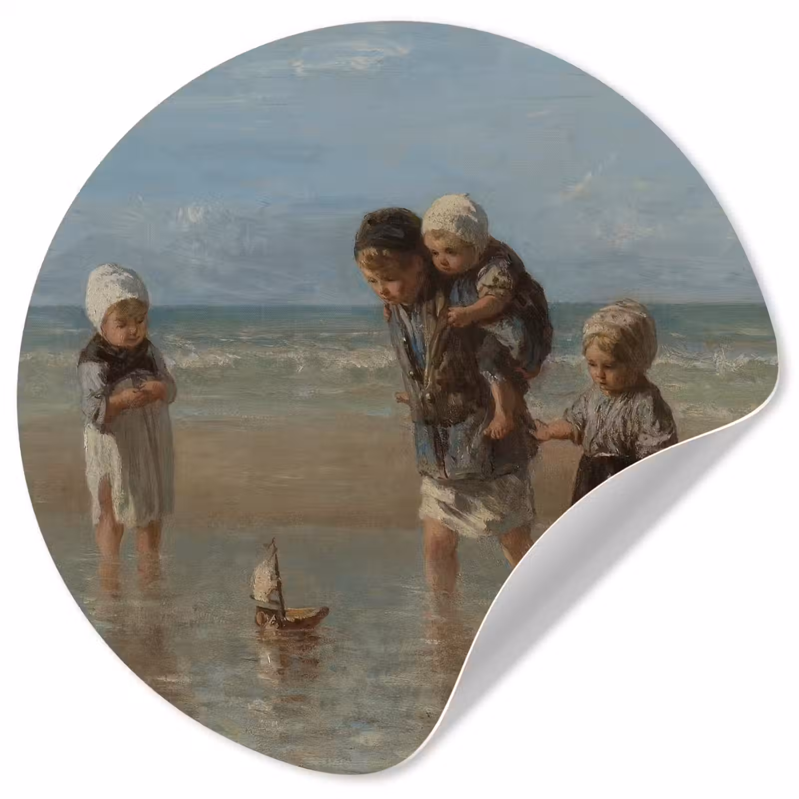 Behangcirkel - Kinderen der zee - Schilderij van Jozef Israëls — 1