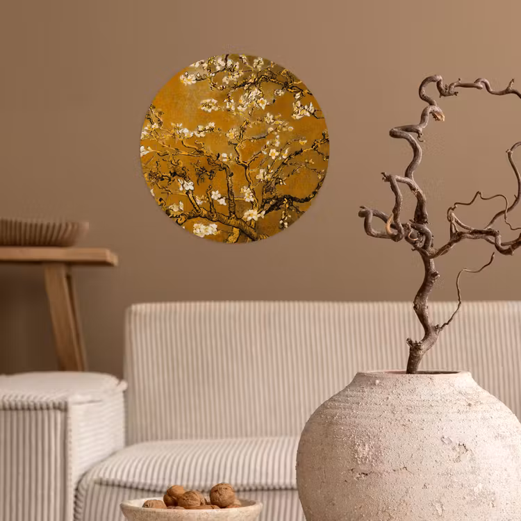 Behangcirkel - Amandelbloesem - Kunst - Van Gogh - Goud — 2