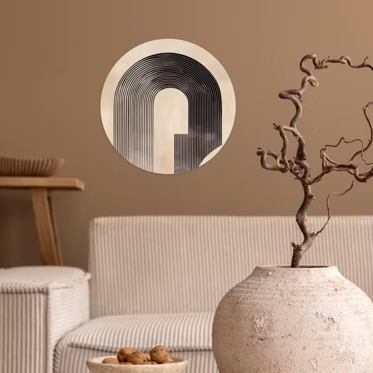 Behangcirkel - Boog - Strepen - Minimalistisch - Zwart — 2