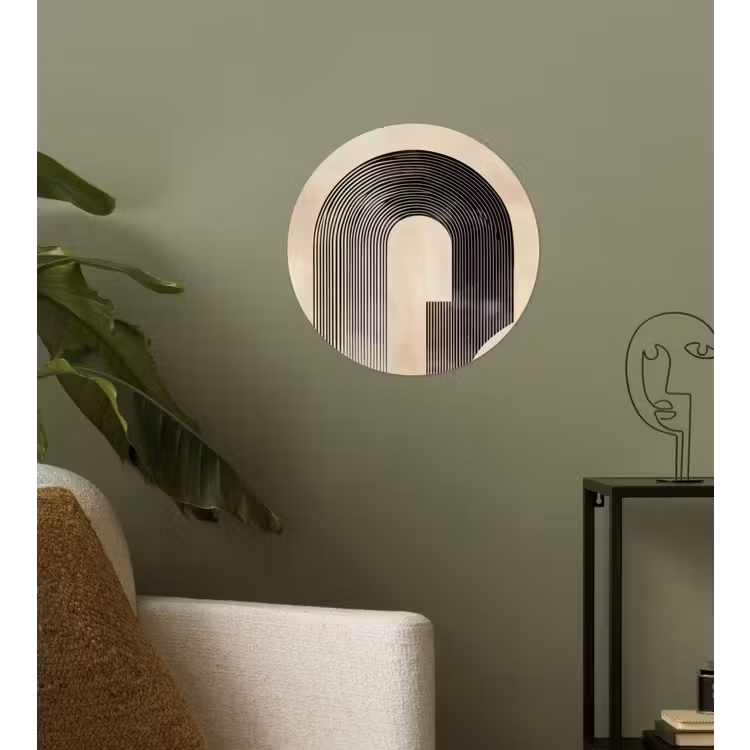 Behangcirkel - Boog - Strepen - Minimalistisch - Zwart — 3