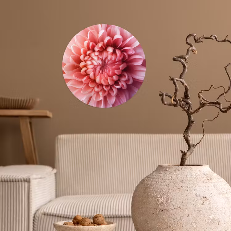Behangcirkel - Dahlia - Bloem - Close up - Roze — 2