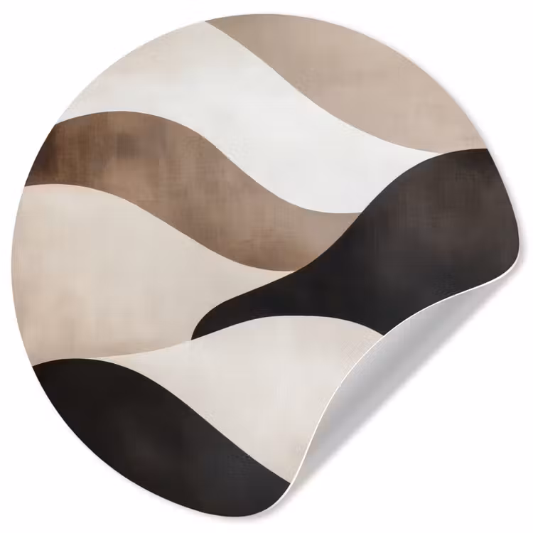 Behangcirkel - Golven - Abstract - Beige — 1
