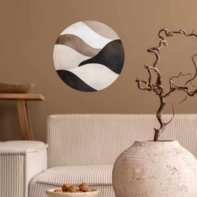 Behangcirkel - Golven - Abstract - Beige — 2