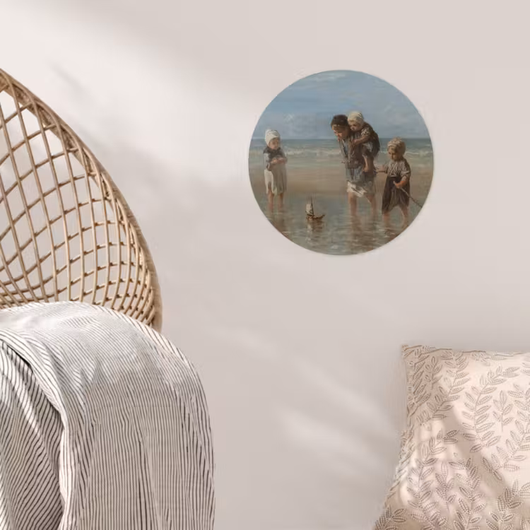 Behangcirkel - Kinderen der zee - Schilderij van Jozef Israëls — 5