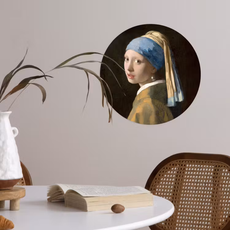 Behangcirkel - Meisje met de parel - Schilderij - Oude meesters - Vermeer — 4