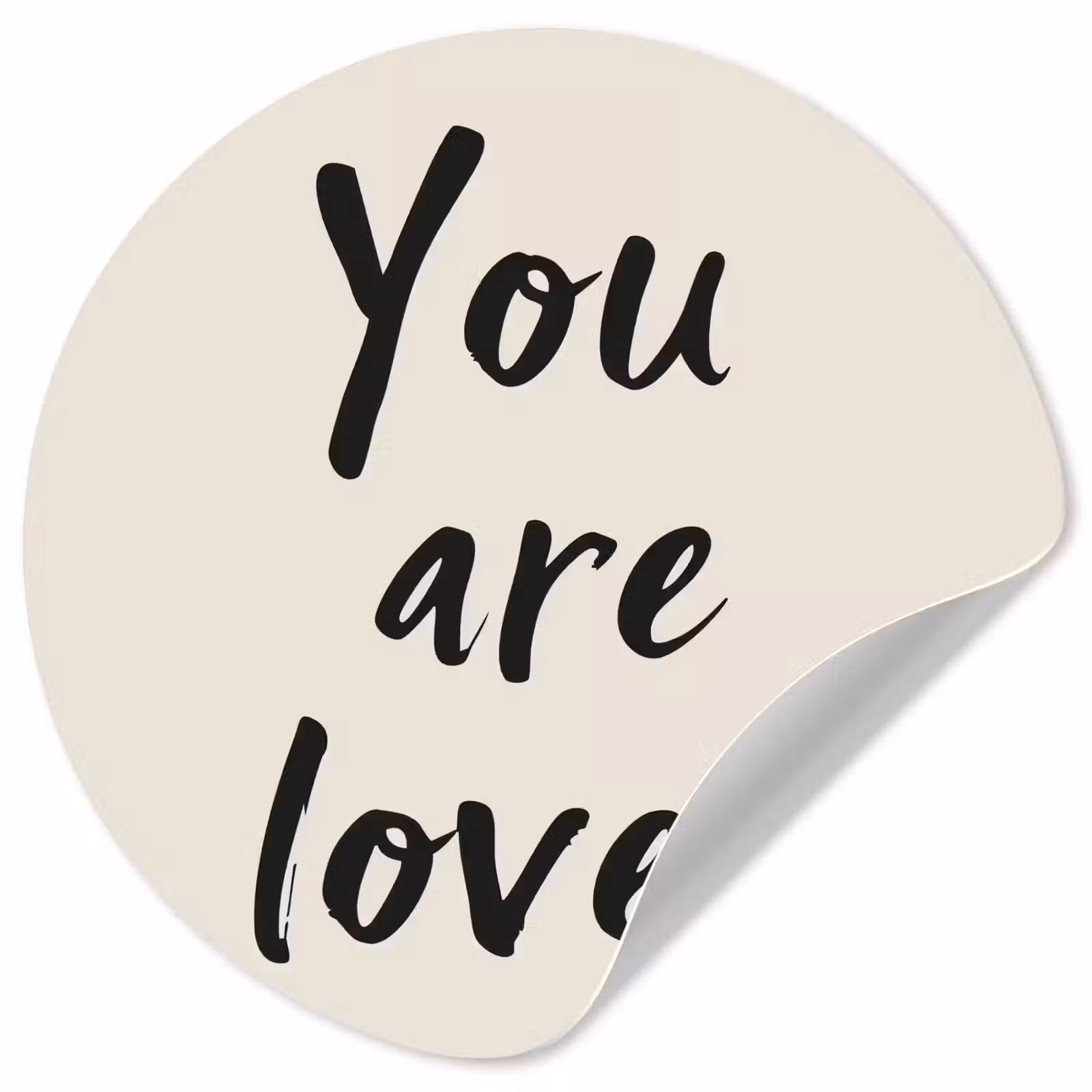 Behangcirkel - Minimalistisch - Beige - Love — 1