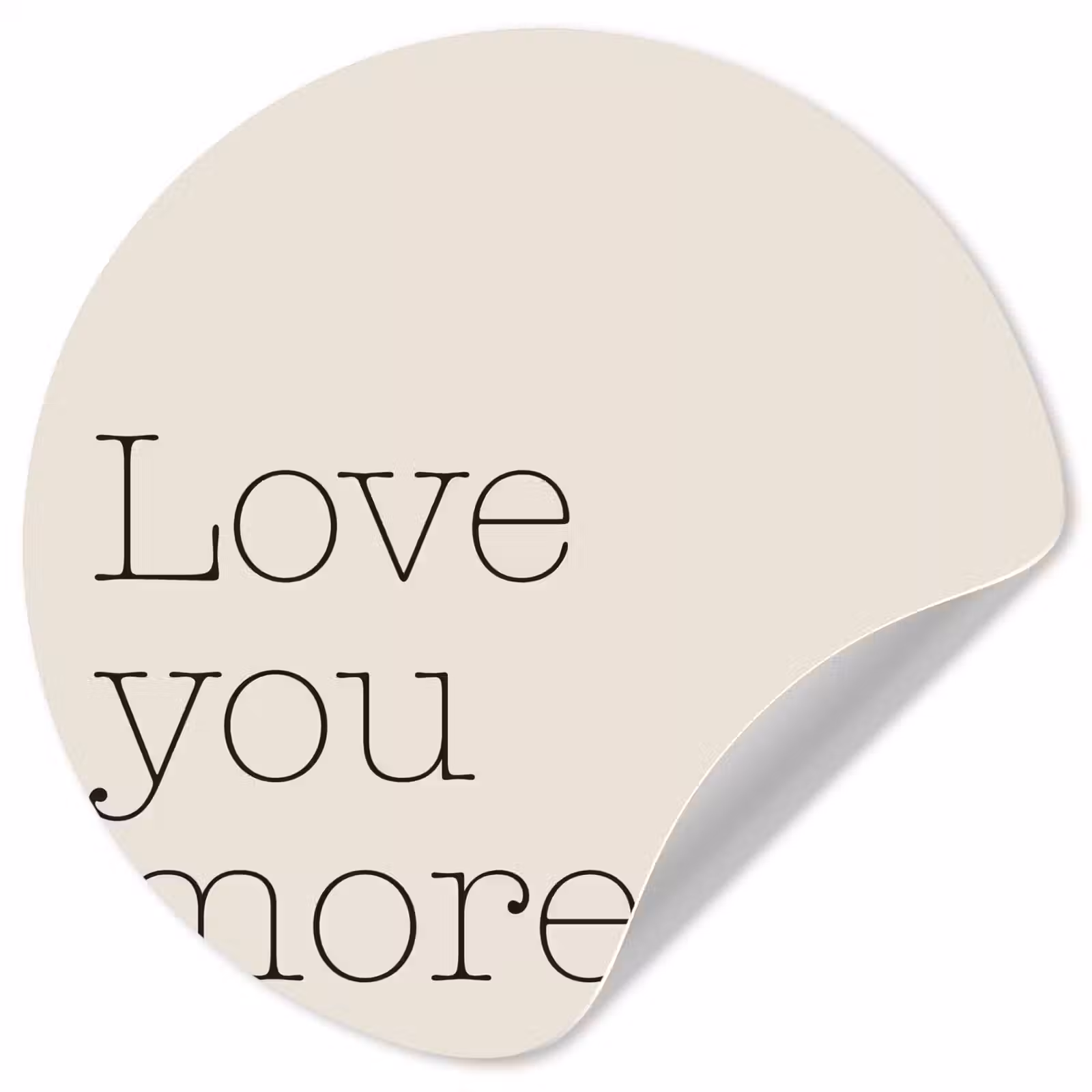 Behangcirkel - Minimalistisch - Love - Beige — 1