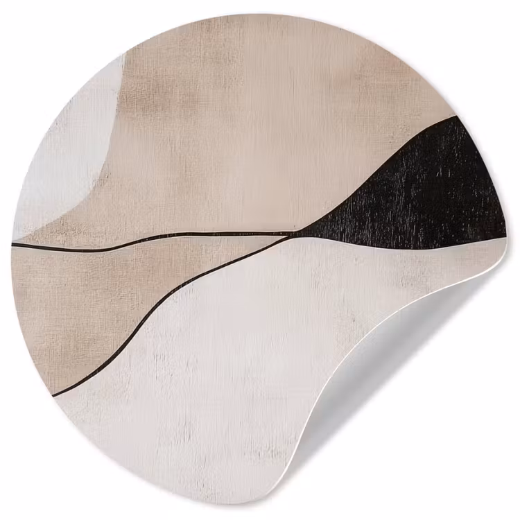 Behangcirkel - Contourlijnen - Abstracte landschap — 1