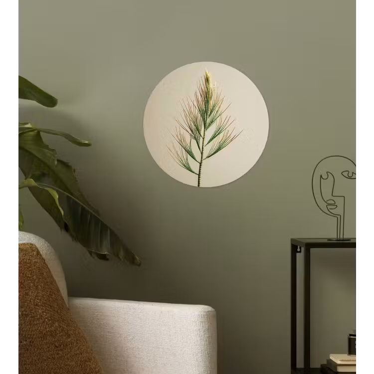 Behangcirkel - Dennentak - Naaldvormige bladeren - Lichtgroen — 3