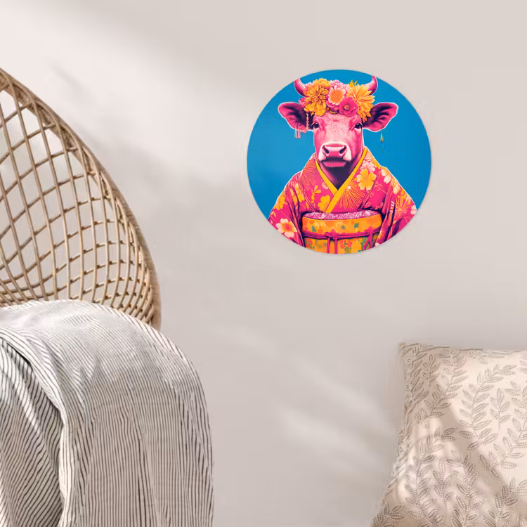 Behangcirkel - Koe - Bloemenkrans - Oorhangers - Kimono — 5