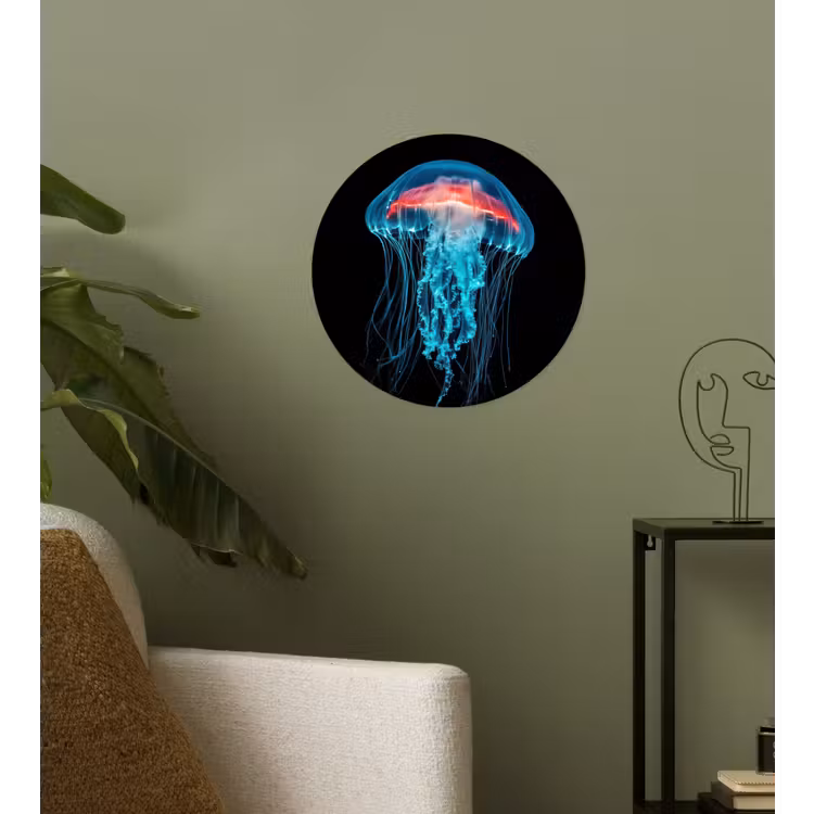 Behangcirkel - Kwal - Tentakels - Blauw - Licht — 3