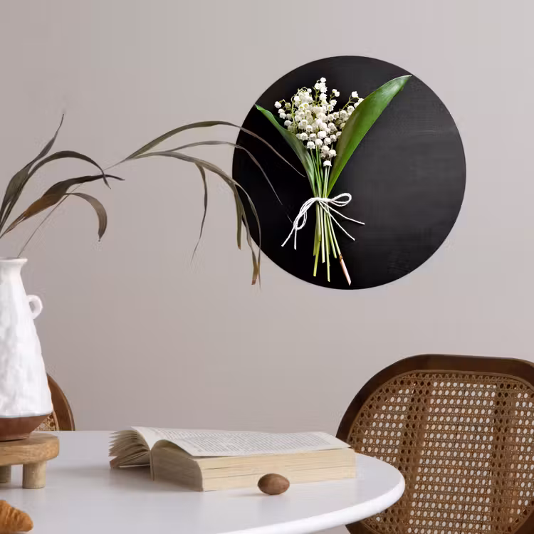 Behangcirkel - Lelietjes van dalen - Bloemen - Stilleven - Flora — 4