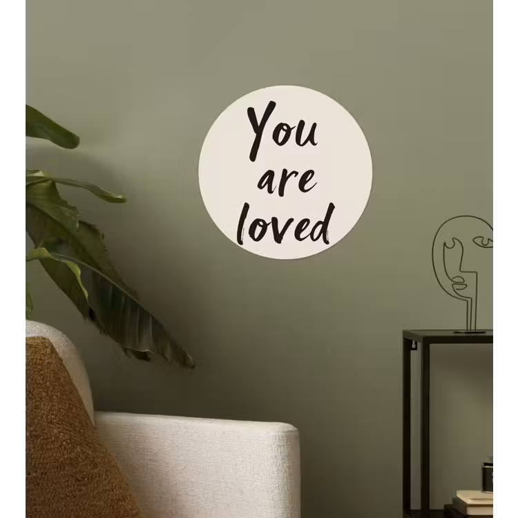 Behangcirkel - Minimalistisch - Beige - Love — 3