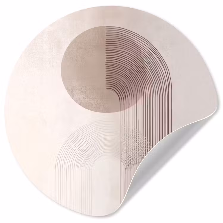Behangcirkel - Minimalistisch - Cirkel - Lichtgrijs — 1