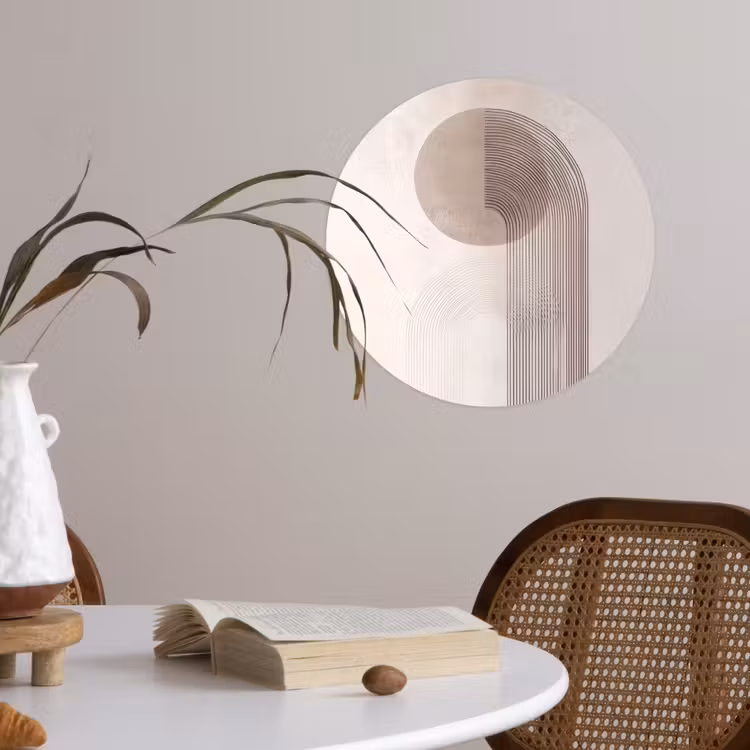 Behangcirkel - Minimalistisch - Cirkel - Lichtgrijs — 4