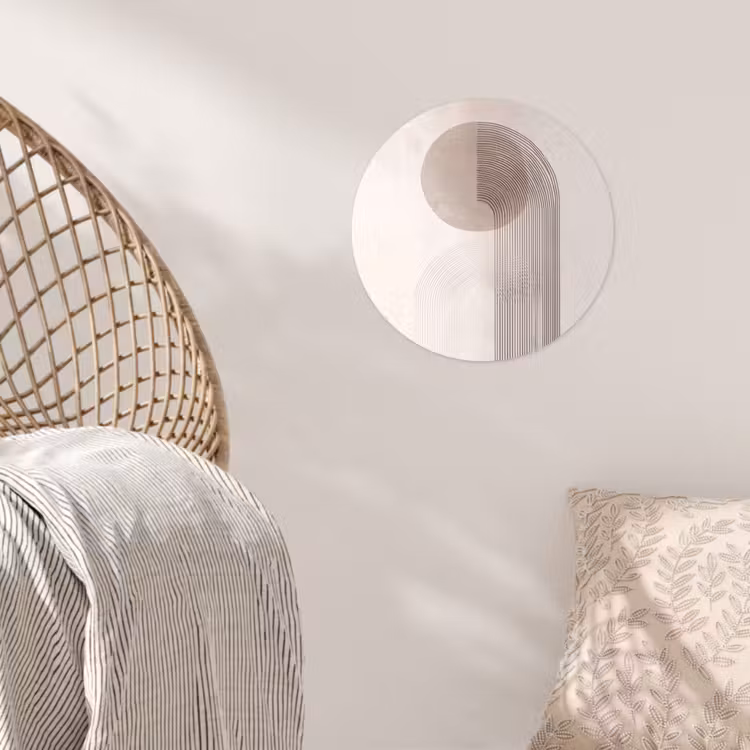 Behangcirkel - Minimalistisch - Cirkel - Lichtgrijs — 5