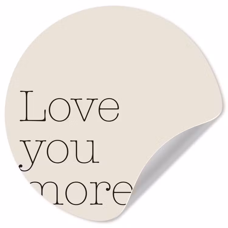 Behangcirkel - Minimalistisch - Love - Beige — 1