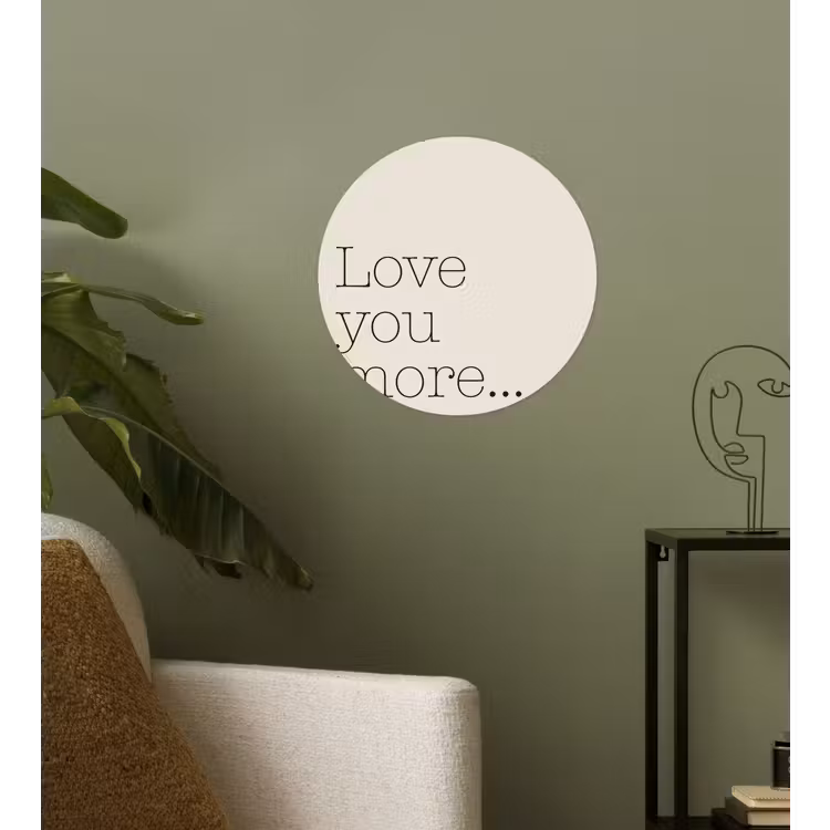 Behangcirkel - Minimalistisch - Love - Beige — 3