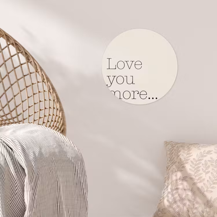 Behangcirkel - Minimalistisch - Love - Beige — 5