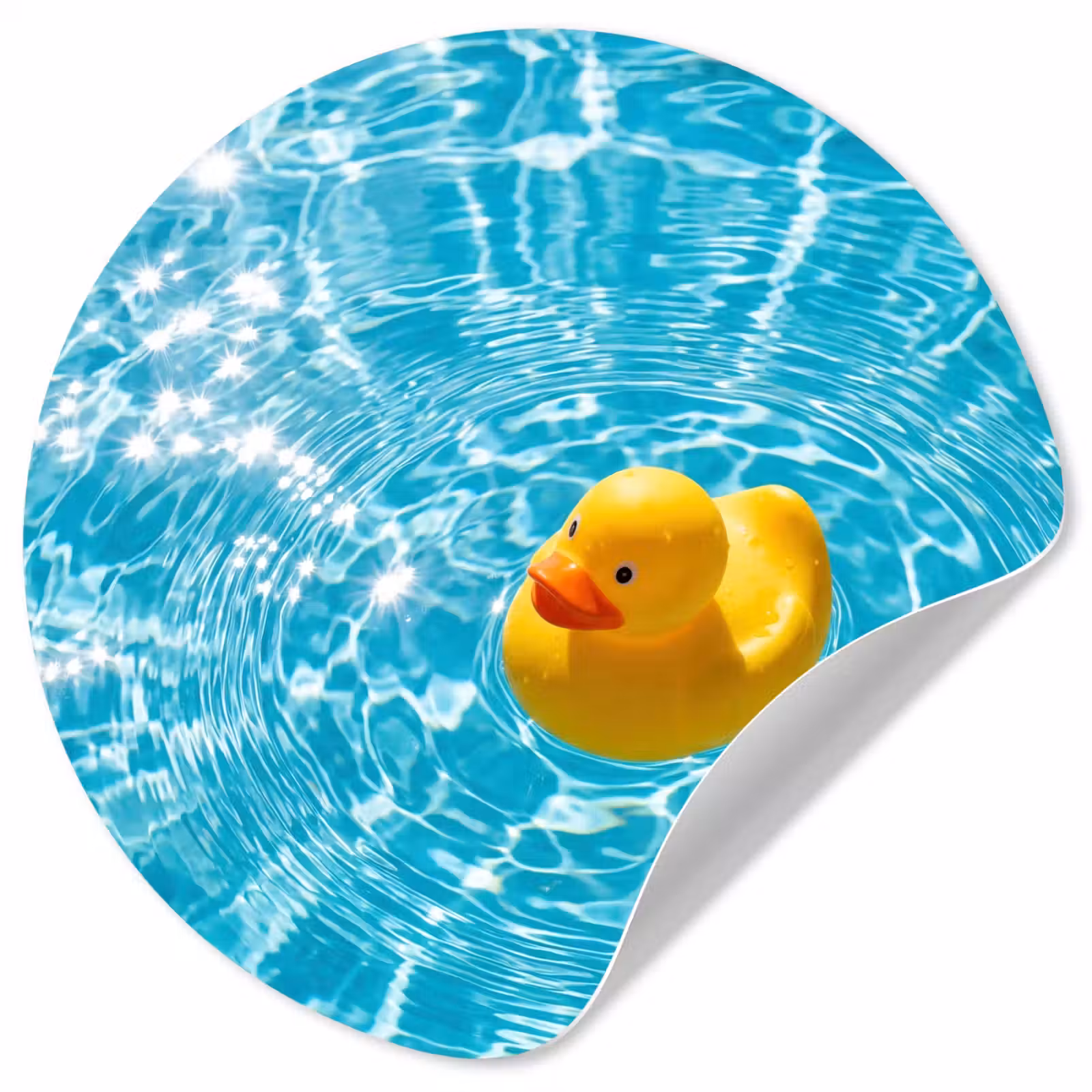 Behangcirkel - Badeend - Dobberen - Blauw — 1