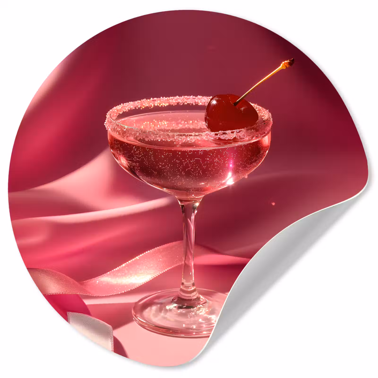 Behangcirkel - Cocktail - Pink - Luxe — 1