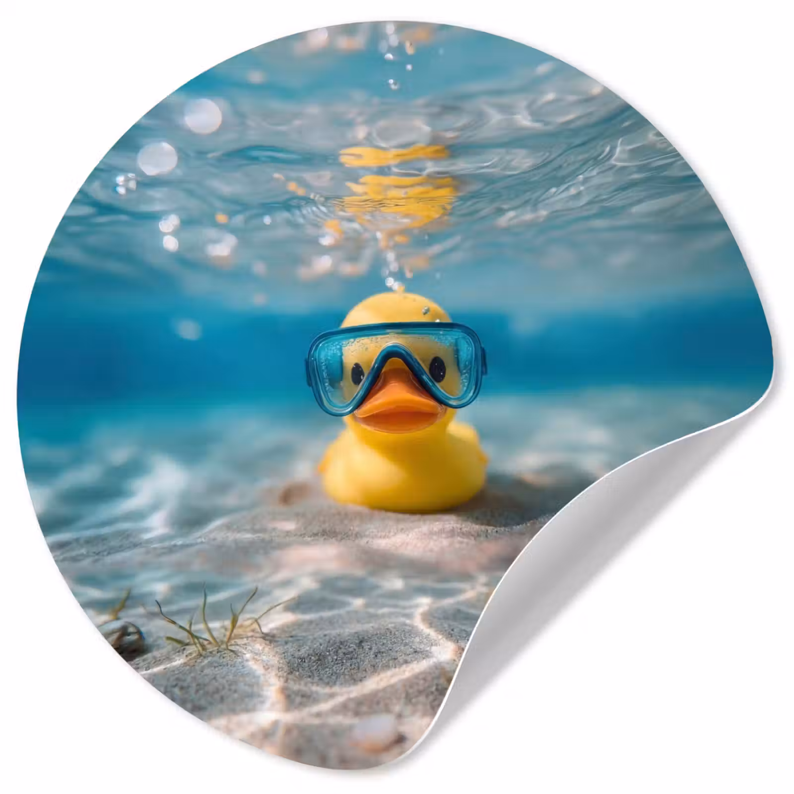 Behangcirkel - Duikbril - Eend - Water — 1