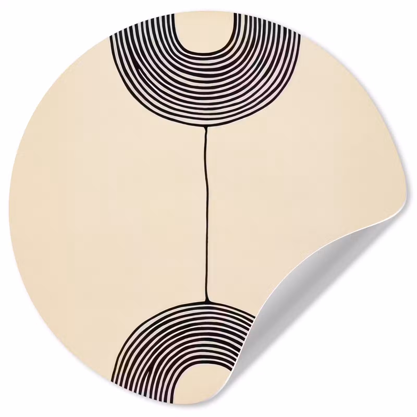 Behangcirkel - Geometrische bogen - Minimalistisch - Symmetrisch — 1