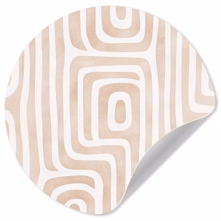 Behangcirkel - Decoratief - Labyrint - Beige — 1