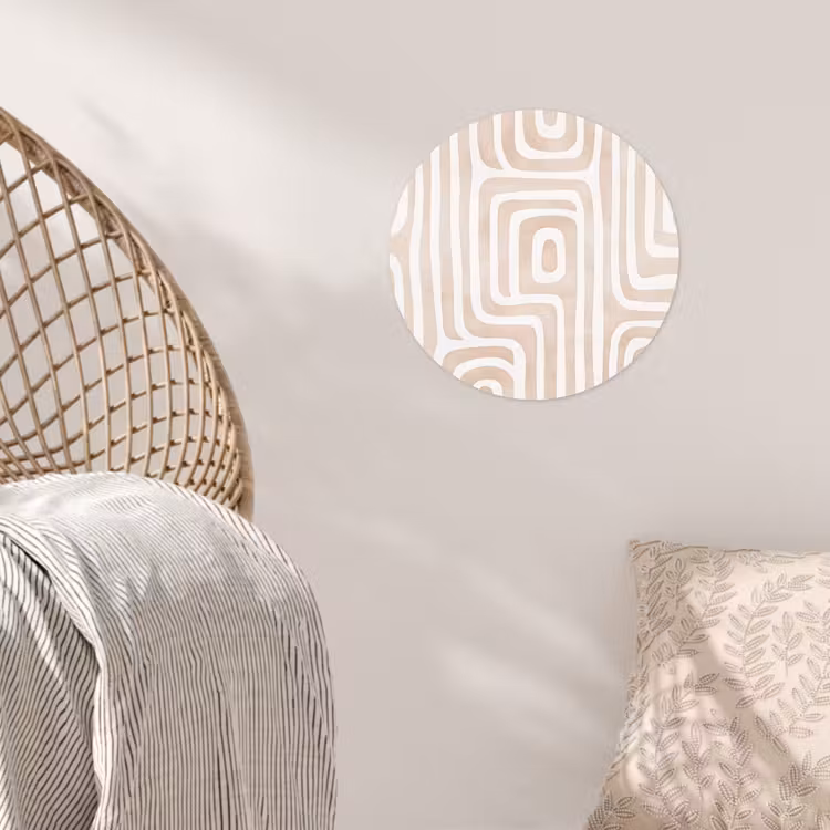 Behangcirkel - Decoratief - Labyrint - Beige — 5