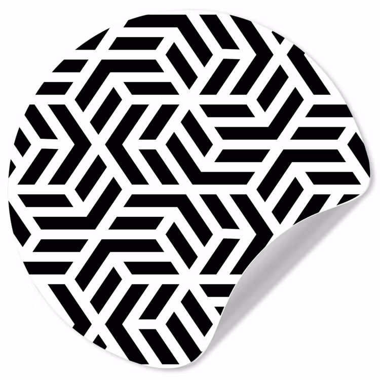 Behangcirkel - Design - Geometrie - Patroon - Zwart - Wit — 1