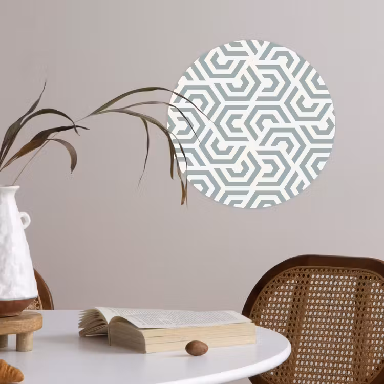 Behangcirkel - Design - Lijn - Patroon - Groen — 4