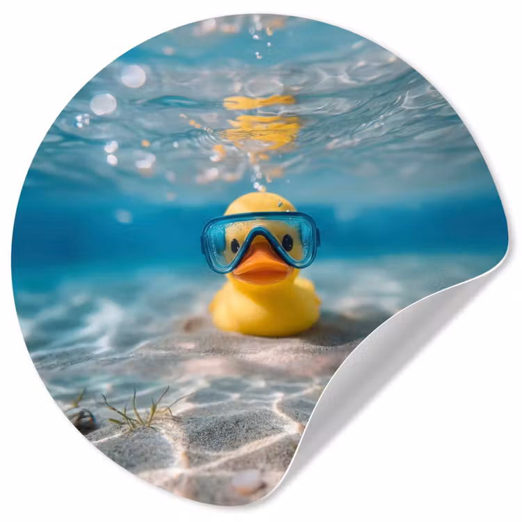Behangcirkel - Duikbril - Eend - Water — 1