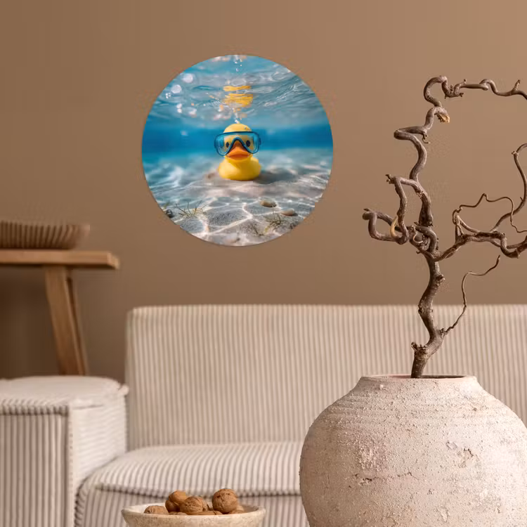 Behangcirkel - Duikbril - Eend - Water — 2