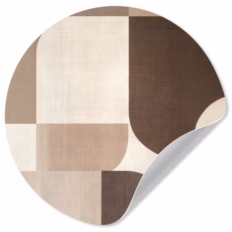 Behangcirkel - Geometrisch - Geweven structuur - Modern — 1