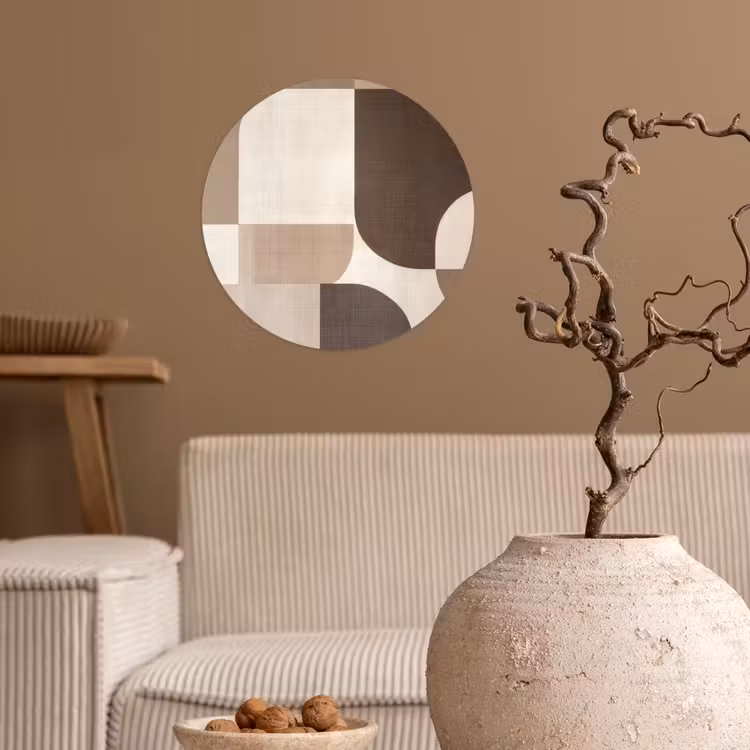 Behangcirkel - Geometrisch - Geweven structuur - Modern — 2