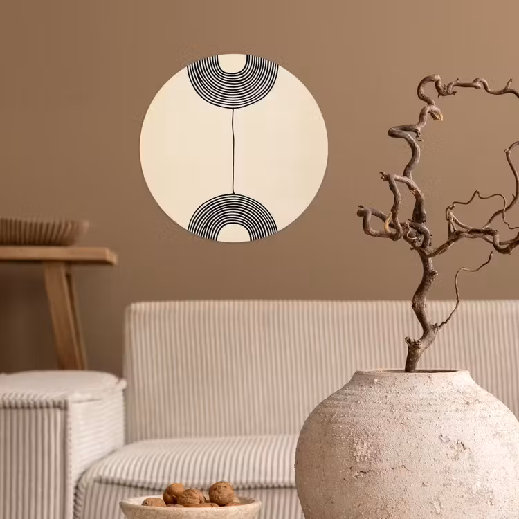 Behangcirkel - Geometrische bogen - Minimalistisch - Symmetrisch — 2