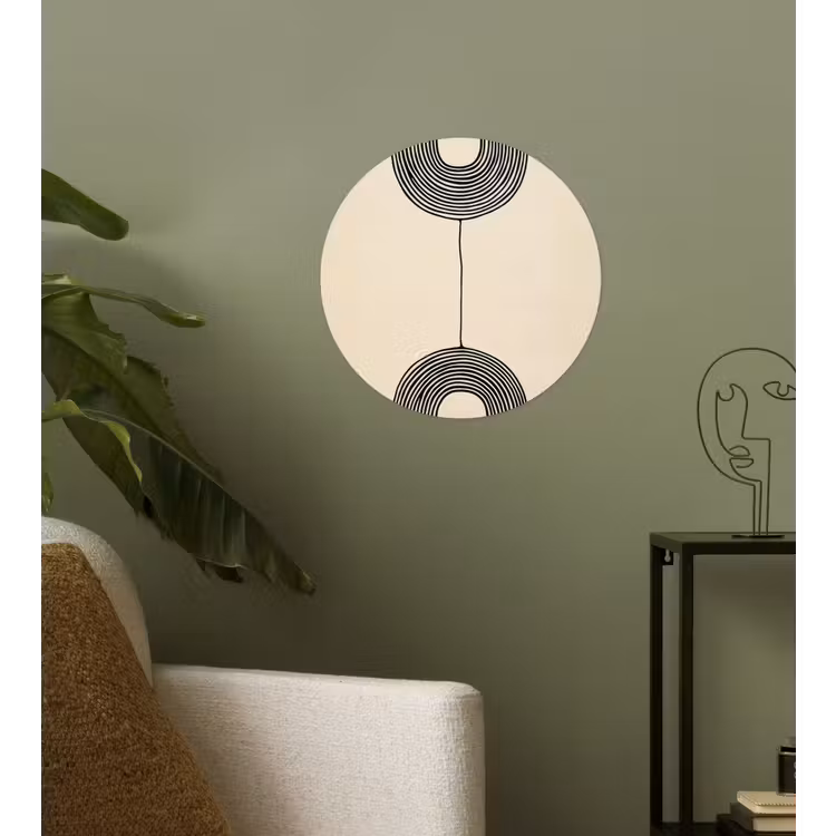 Behangcirkel - Geometrische bogen - Minimalistisch - Symmetrisch — 3