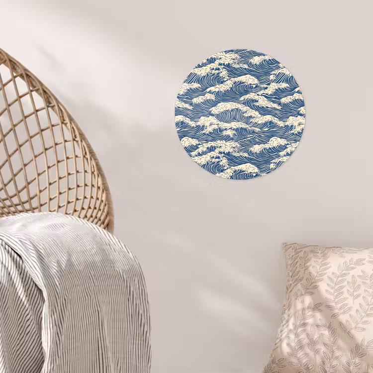 Behangcirkel - Golven - Klassiek - Blauw — 5