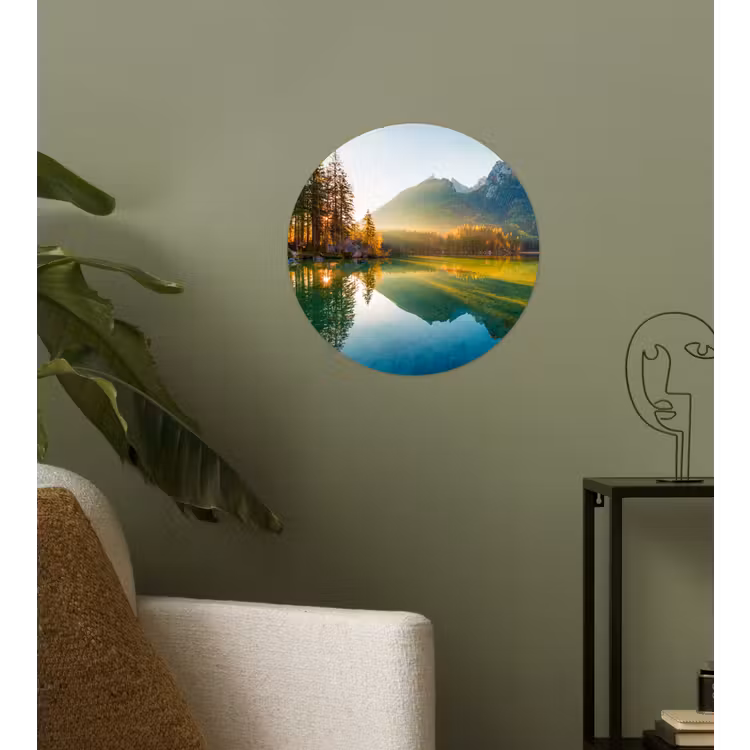 Behangcirkel - Meer - Bos - Bergen - Natuur - Zon - Landschap — 3