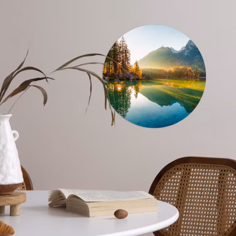 Behangcirkel - Meer - Bos - Bergen - Natuur - Zon - Landschap — 4