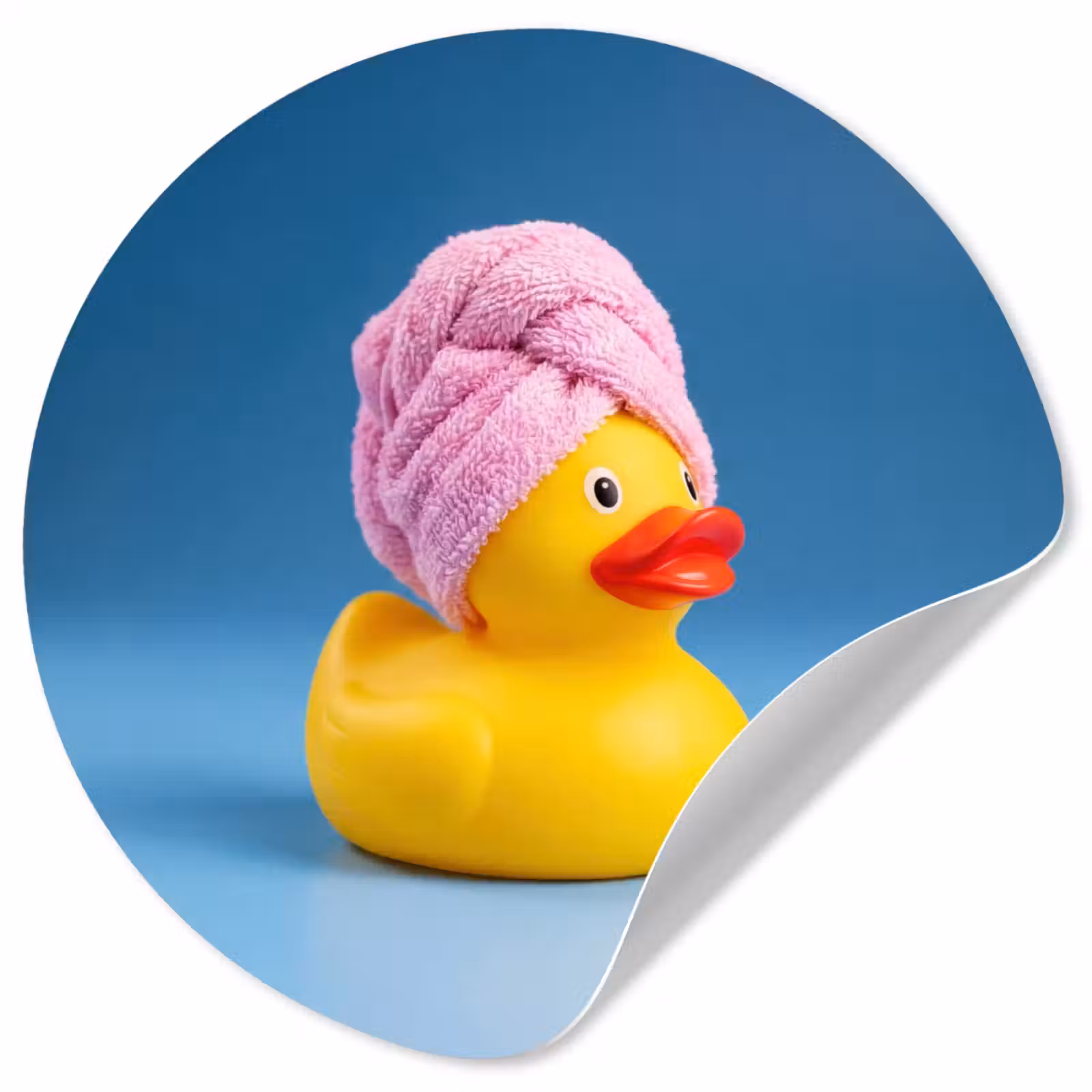 Behangcirkel - Badeend - Handdoek - Blauw — 1