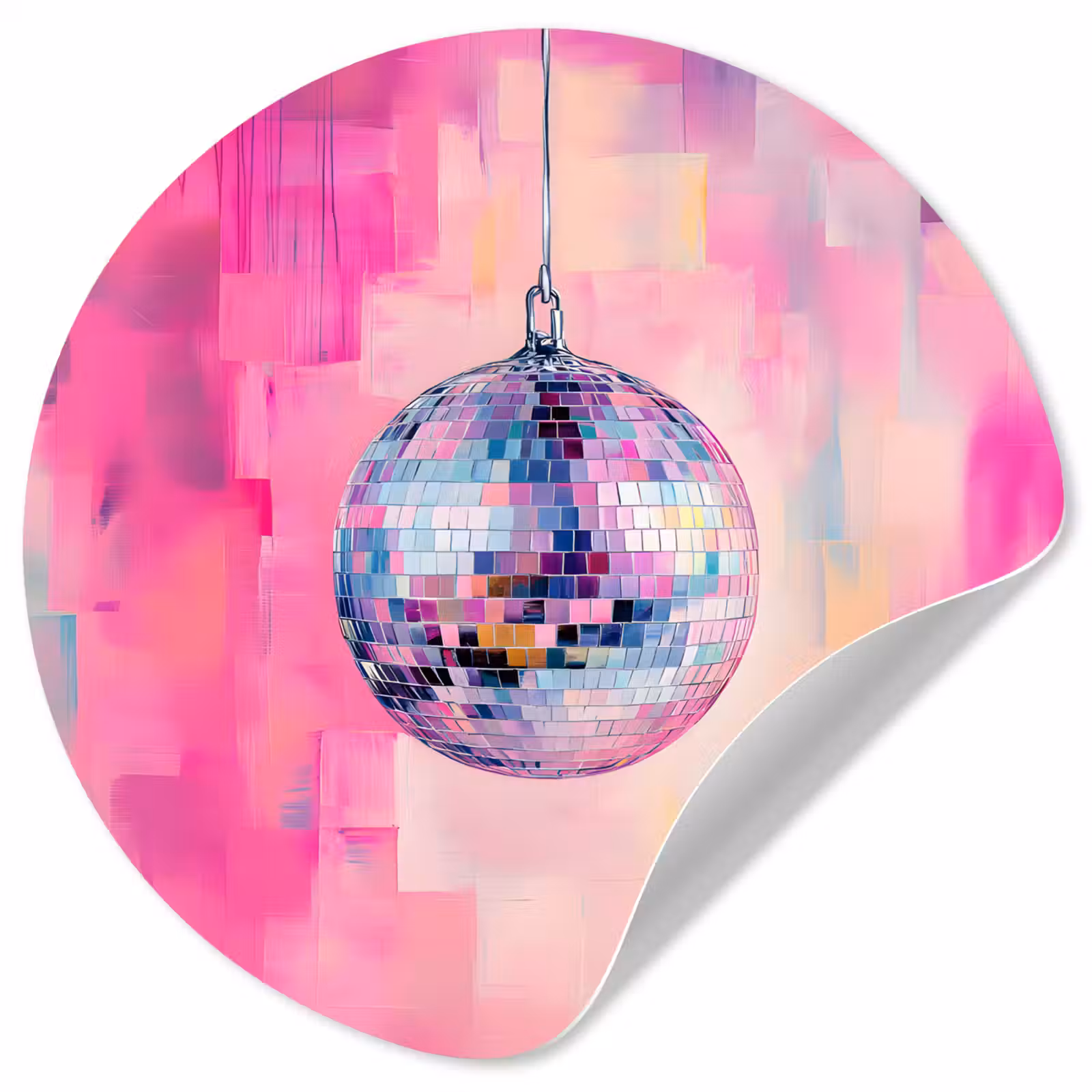 Behangcirkel - Discobal - Pink - Verf — 1
