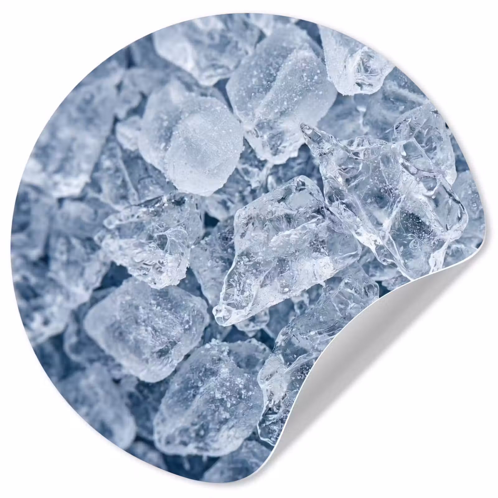 Behangcirkel - Ijsblokjes - Water - Blauw — 1