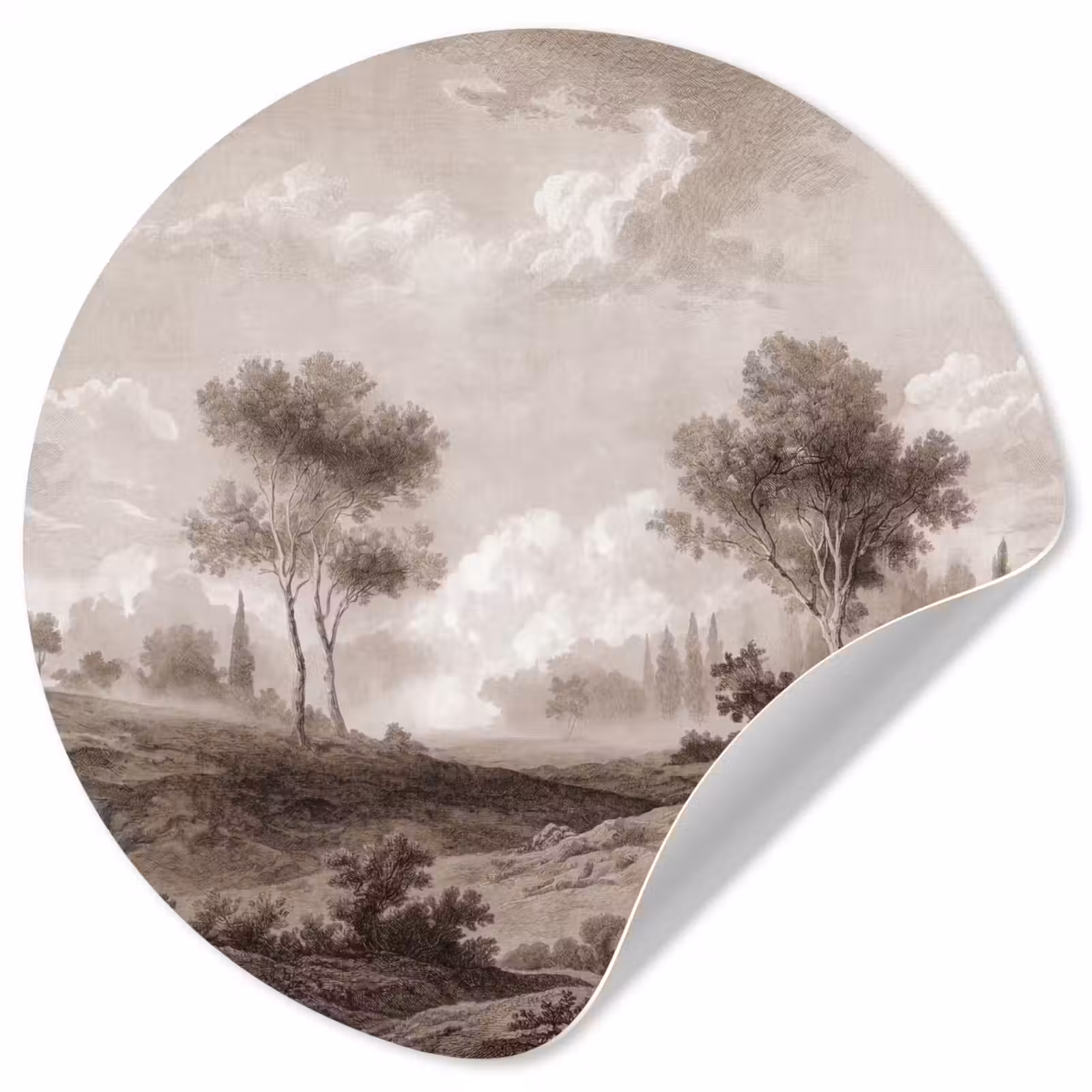 Behangcirkel - Klassiek - Landschap - Neutraal — 1