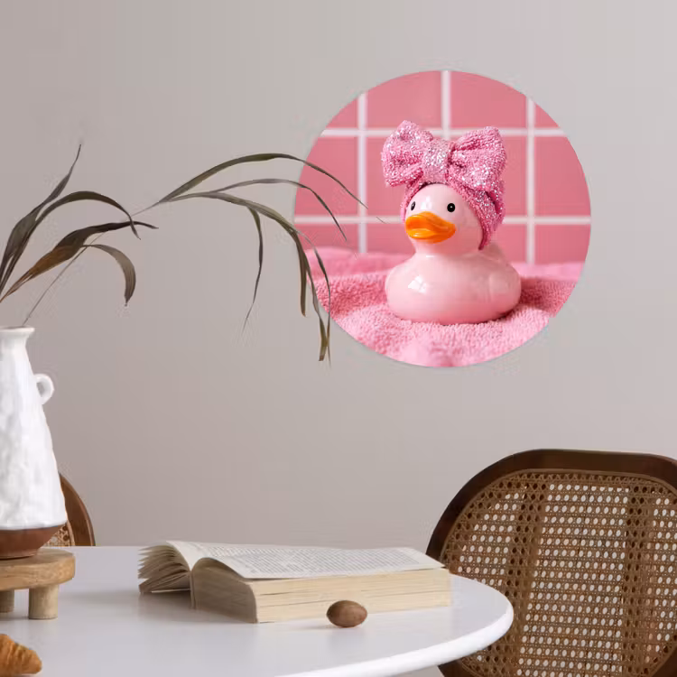 Behangcirkel - Badeend -Strik - Roze — 4