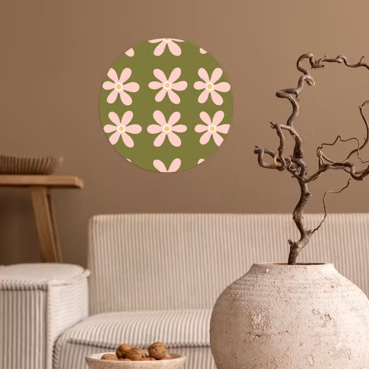 Behangcirkel - Bloem - Modern - Groen — 2